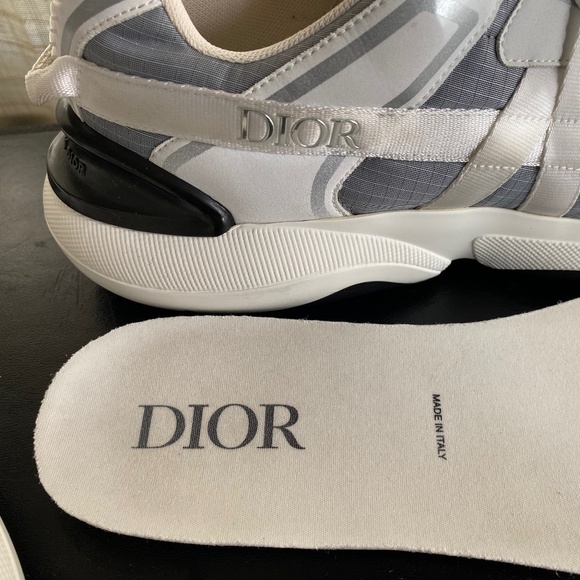 Christian Dior B24 RUNTEK 43-10 rubber shoes white grey black sneakers trainers - Picture 6 of 12